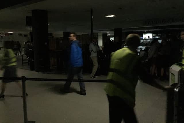 Edinburgh Airport was plunged into darkness. Picture: contributed