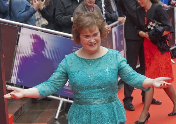 Susan Boyle at last night's England Is Mine premiere in Edinburgh. Picture: Alistair Linford