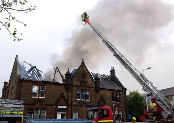 The fire at the Kirk Loan hall broke out in October 2013.