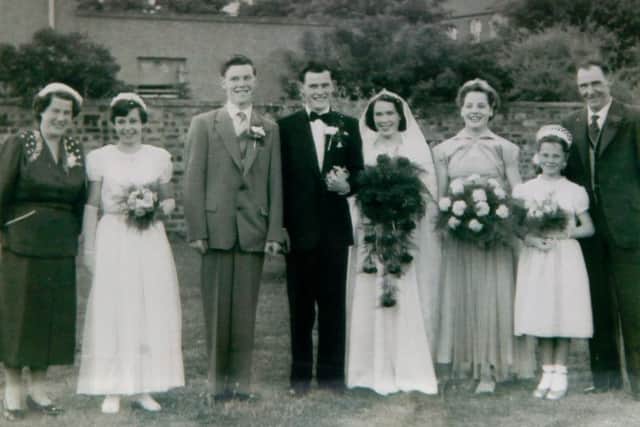 The wedding day of Andrew and Betty Sharp of Easthouses back in 1957.