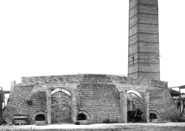 The 12-chamber kiln from south-west, Roslin Colliery and Brick Works, Midlothian. Photo: Royal Commission on the Ancient and Historical Monuments of Scotland/Scran