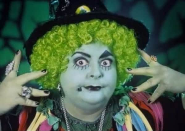 Carol Lee Scott, famous for her role as Grotbags the witch, has died. Picture; Screenshot