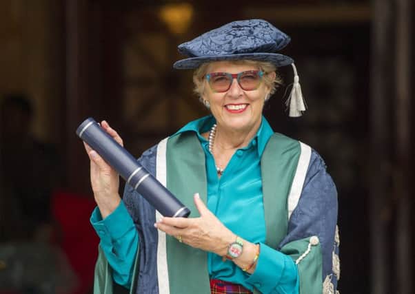 Prue Leith, new judge on the Great British Bake Off, who was installed as QMU's new Chancellor.  Picture Ian Rutherford
