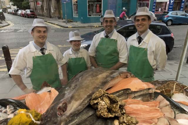 Connor Laurie, Hannah Roberts, David Shand and Bruce McLaren show off the monster catch. Picture: Andrew O'Brien