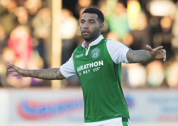 Jermaine Pennant in friendly action for Hibernian. Picture: SNS/Craig Foy