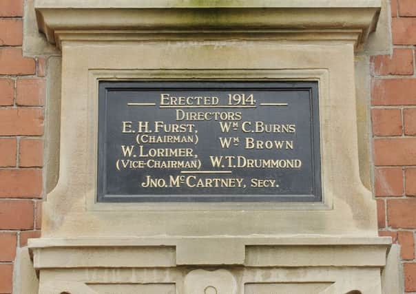 The plaque was installed in 1914