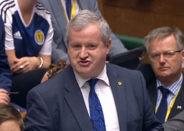 SNP Westminster leader Ian Blackford speaks during Prime Minister's Questions. Picture; PA