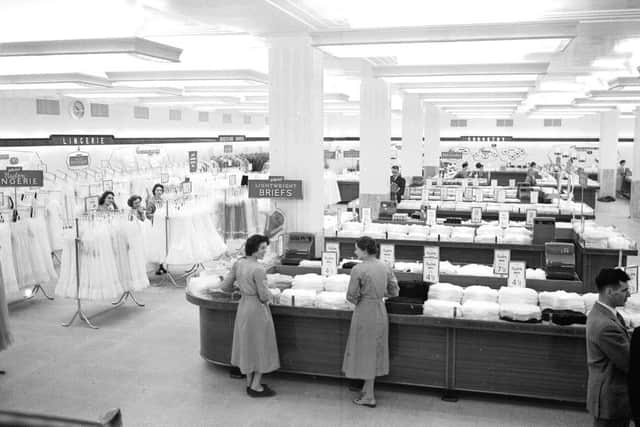 Marks and Spencers new store in Princes Street  Edinburgh - General view of  lingerie department with goods on counters. Picture: TSPL