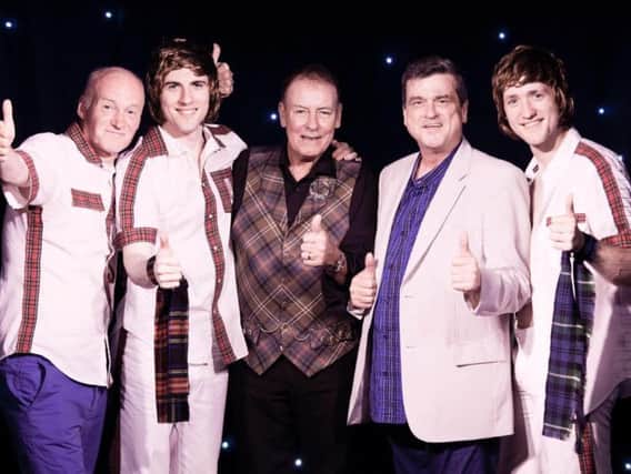 Original Bay City Roller Alan Longmuir with the cast of I Ran With The Gang and special guest, Rollers' frontman Les McKeown.