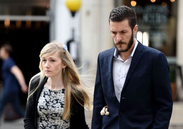 Charlie Gard's parents Connie Yates and Chris Gard arrive at court. Picture: PA