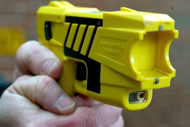The man was Tasered by police.