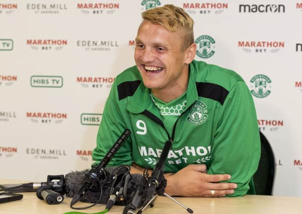 Deivydas Matulevicius was quickly contacted by ex-Hearts captain Marius Zaliukas when he signed for Hibs last week