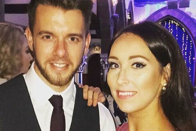 Kirsty Maxwell, pictured with husband Adam, died after falling from a window. Picture: Contributed