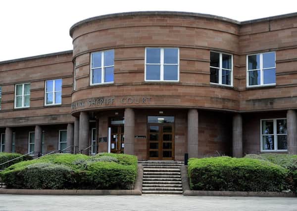 The incident happened in West Lothian Falkirk Sheriff Court heard.