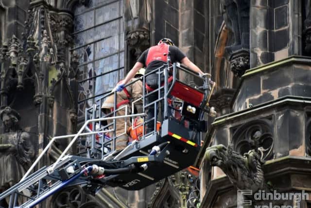 Firefighters rescued the man. Picture: Peter Hancock, Edinburgh Explored