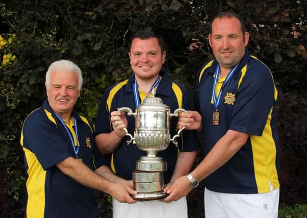 Brian Salvona, Kevin Boyd and Paul Veitch won the Mens Triples for Parkside