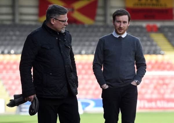 Craig Levein, left, brought Ian Cathro to Hearts. Pic: SNS