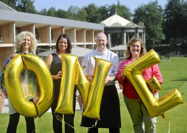 Jen Wood, Gillian Heath, Kenny Sheekey and Victoria Gray, members of the team at Restoration Yard, celebrate their first year at Dalkeith Country Park.