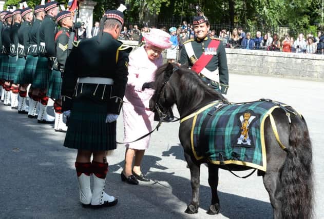 The Queens inspects Cruachan outside Balmoral
