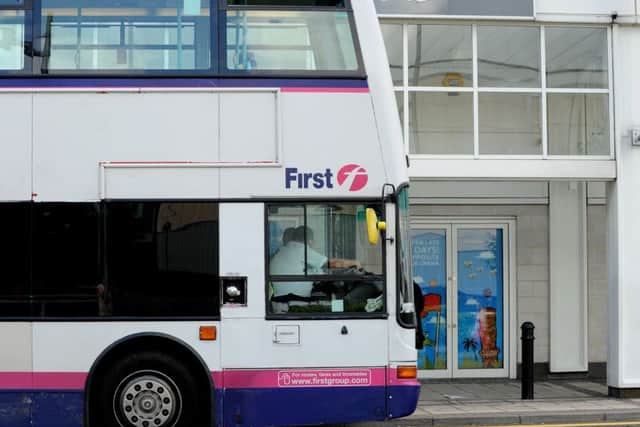 The 82-year-old fell when the First Bus she was on braked suddenly. Picture: Lisa Ferguson