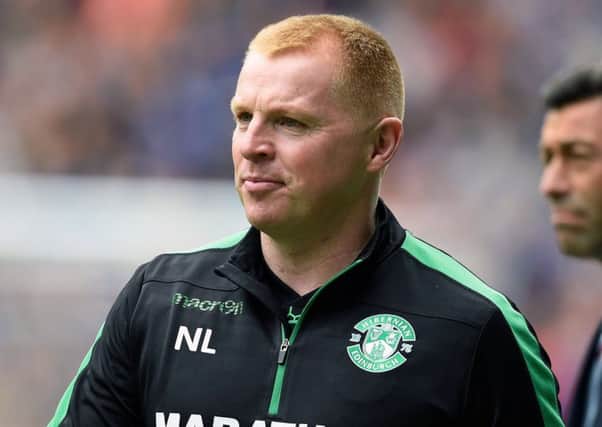 A man has been arrested over comments against Hibs manager, Neil Lennon