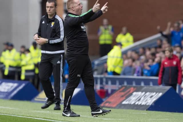 Neil Lennon at Ibrox. Picture; SNS