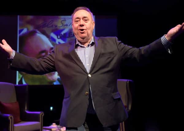 Former First Minister Alex Salmond hit back at criticism of a joke at his Fringe show, labelling it "harmless innuendo". Picture: Lesley Martin/PA Wire
