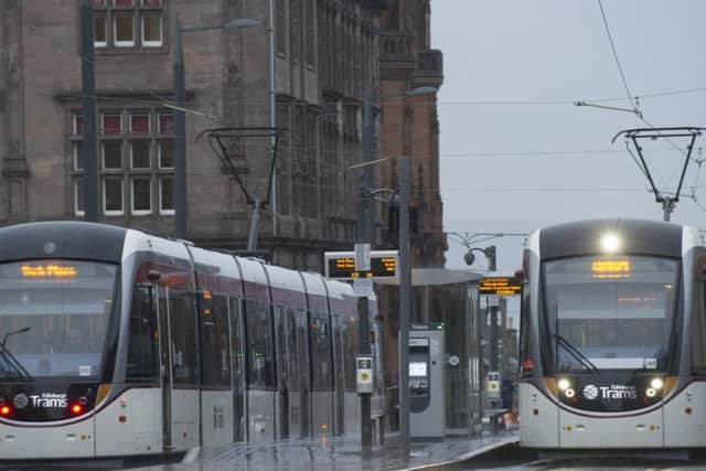 A cyclist is taking legal action over a tram fall. Stock image