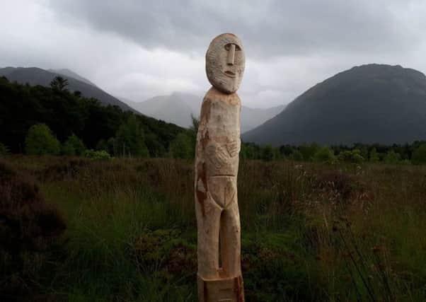 The new carving of the 2,500-year-old Ballachulish Goddess. PIC: Pallasboy Project, Brian Mac Domhnaill.