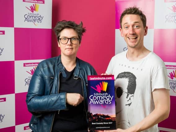 Hannah Gadsby and John Robins were named joint winners of the main Edinburgh Comedy Awards prize today.
