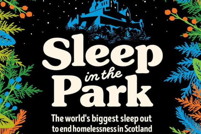 It is hoped 9000 people will take part in Social Bite's 'Sleep in the Park' event in December.