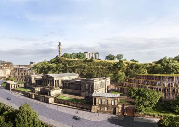 Artist's impression of how the proposed hotel would have looked at the Royal High School site. Picture: Contributed