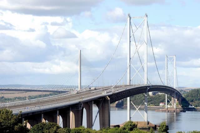 A busy Queensferry Crossing which opened to traffic this week.