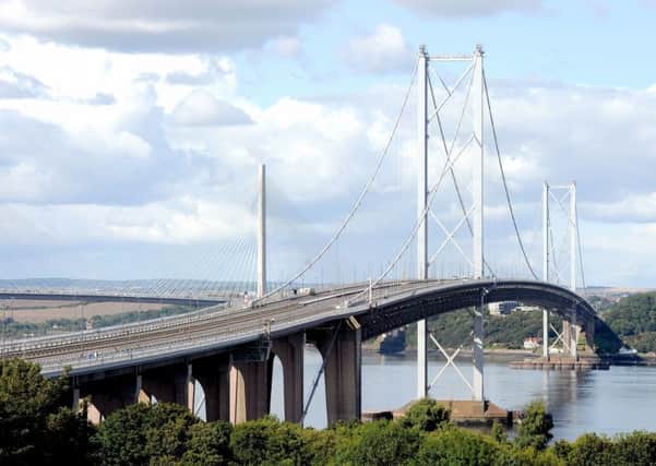 A busy Queensferry Crossing which opened to traffic this week.