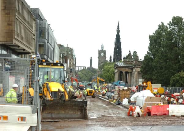 Tramworks on Princes Street in 2009. Picture: Dan Phillips