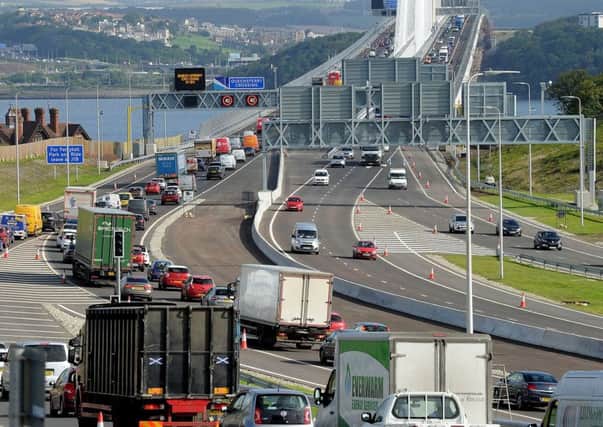 THe queensferry crossing at rush hour today. Picture: TSPL