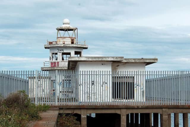 Abandoned lighthouse at Granton Western Harbour. Picture: Magnus Hagdorn