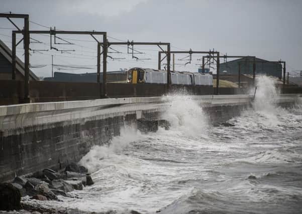 Stormy weather at Saltcoats. Picture: John Devlin