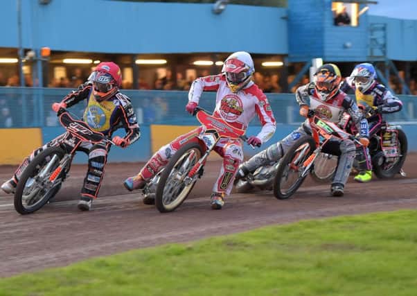 Skid Row:  Monarchs captain Sam Masters leads Richie Worrall, Ashley Morris and Josh Pickering. Picture: Ron MacNeill