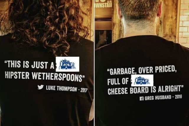 The Brewdog tshirt are poking fun at online comments