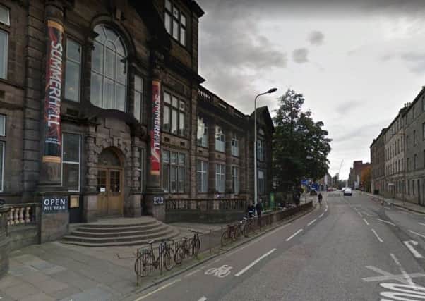 The incident took place outside Summerhall near the Meadows. Picture: Google