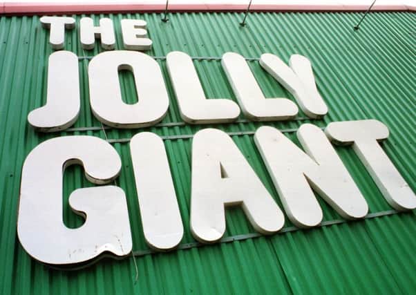 Signage at Jolly Giant in Peffermill, Edinburgh, which opened in 1991. Picture: TSPL