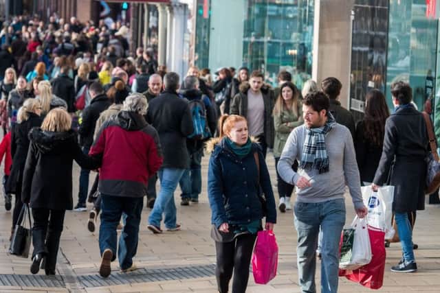 Footfall on Princes Street at the beginning of the year was down on last year's figures. Picture: Ian Georgeson