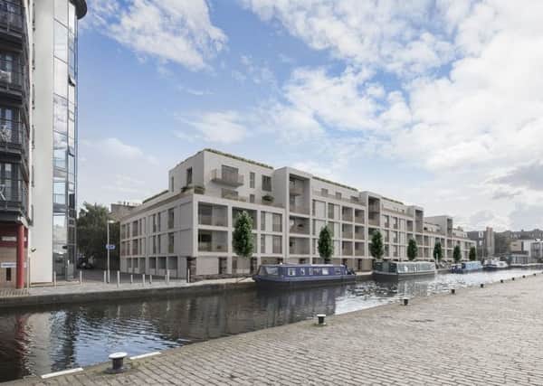 An artist's impression of the proposed canalside homes at Fountainbridge. Picture: contributed