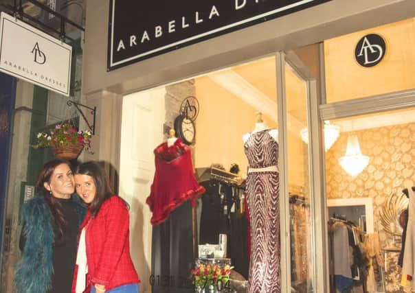 Arabella Irvine, owner of Arabella Dresses in Bruntsfield, with her mum Jane.