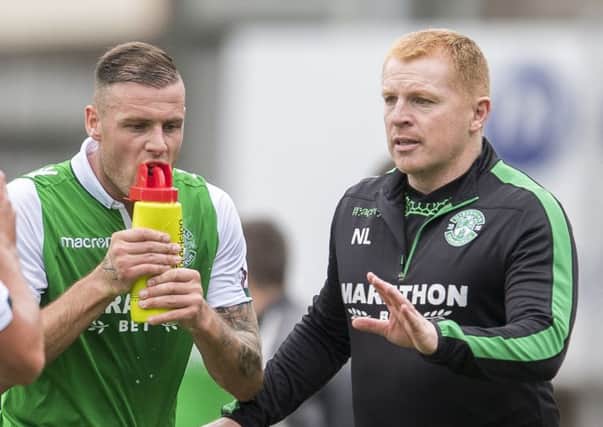 Anthony Stokes, left, has been hailed by Neil Lennon, right. Pic: SNS