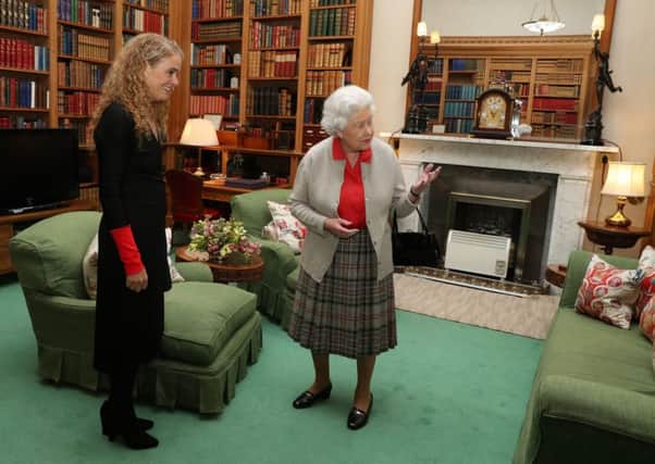 Canadian Governor General Designate Julie Payette meets Queen Elizabeth II during a private audience at Balmoral Castle, Scotland. PIC: Andrew Milligan/PA Wire.