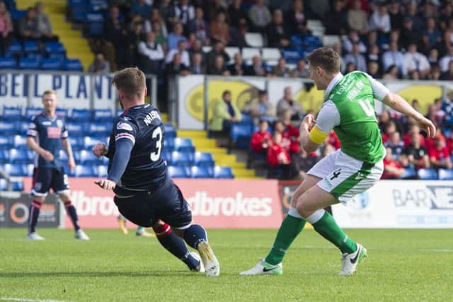 Paul Hanlon scores the only goal in Dingwall