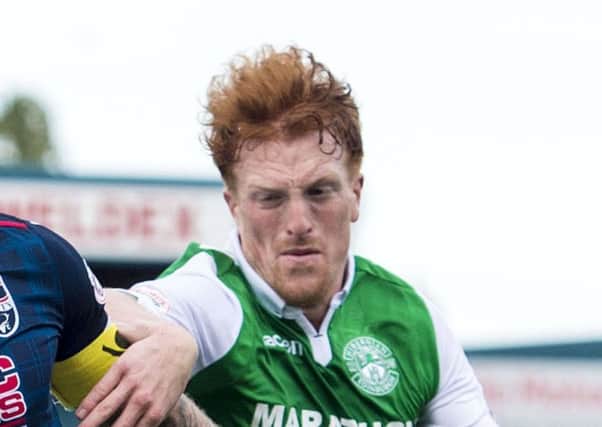 Simon Murray hasn't scored for Hibs since the win over Rangers. Pic: SNS