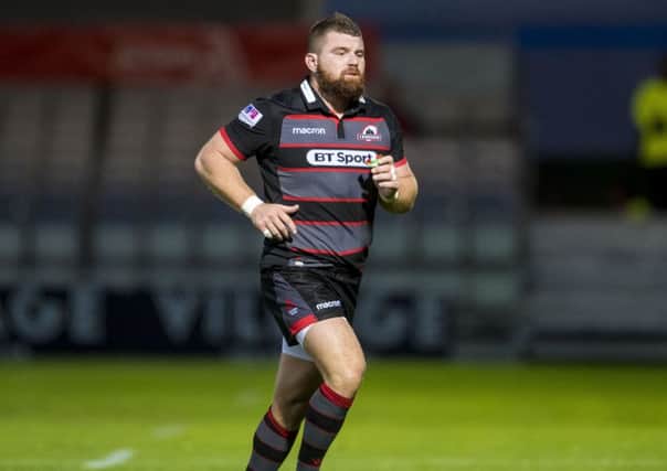Edinburgh prop Michele Rizzo was sent off against Scarlets. Picture: Bill Murray/SNS